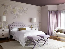 Beautiful wallpaper for the bedroom photo in the interior