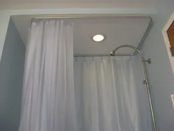 Curtain rod for bathroom photo