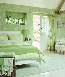 Pistachio Furniture In The Bedroom Interior