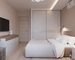 Сучасны дызайн прастакутнай спальні