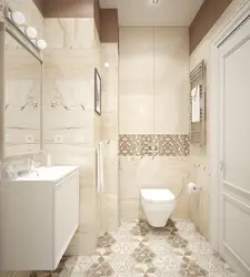 Açıq rənglərdə tualet plitələri ilə vanna otağı dizaynı