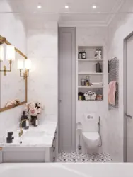 Дизайн ванной комнаты с туалетом плитка в светлых тонах