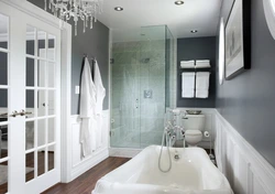 Bath Design With White Door