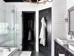 Bath design with white door