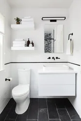 Bath design with white door