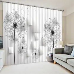 Tulle with a pattern in the living room interior