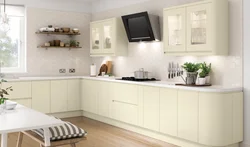 Kitchen in cream colors photo