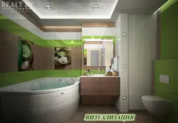 Bathroom Design In Gray-Green Tones