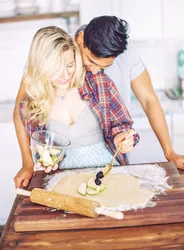 Photo together in the kitchen