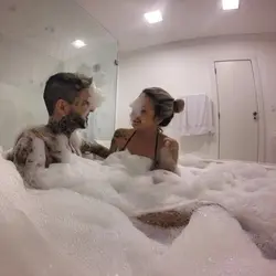 Photo of a couple in the bath