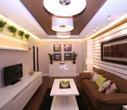 Elongated living room design