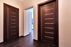 Dark brown doors in the apartment interior