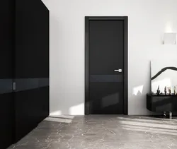 Dark door in the bedroom photo