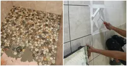 Step by step photo of bathroom renovation