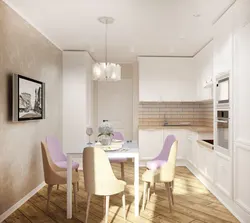 Design of a bright kitchen in a modern style 12 sq m