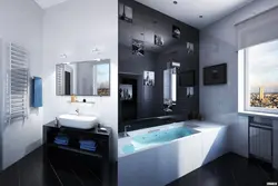 Тікбұрышты ванна дизайнының фотосы