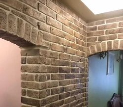Bricks for finishing walls in an apartment photo