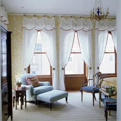 Design of curtains in an apartment photo