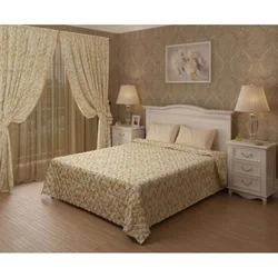 Curtains And Bedspread Set For Bedroom Photo
