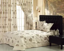 Парда ва bedspread маҷмӯи барои хоб акс