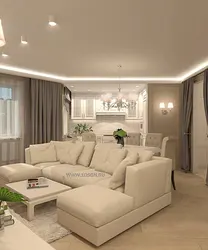 L shaped living room design
