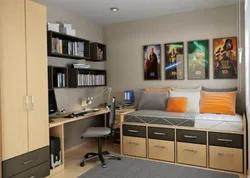 Teenage bedroom interior