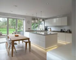 Modern kitchen in the house interior design photo
