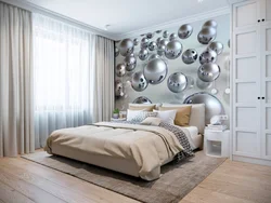 Bedroom design with 3 d wallpaper