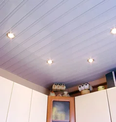 Ceiling Made Of PVC Panels In The Kitchen Photo