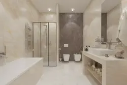 Porcelain tiles 60x60 in the bathroom design