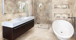 Bathroom design with porcelain tiles 60 by 60