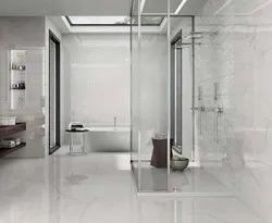 Дизайн ванной комнаты керамогранитом 60 на 60