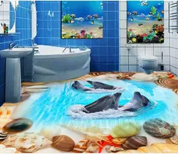 Тарҳи 3D плиткаҳои ванна