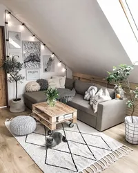 Attic living room design