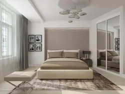 Дызайн спальні ў сучасным стылі ў светлых танах фота