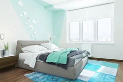 Mint Gray Color In The Bedroom Interior