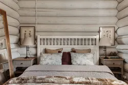 Bedroom style in the interior of a country house