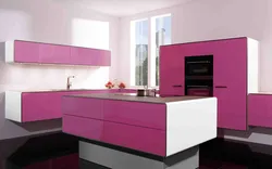 Кухни фото розовый фасад