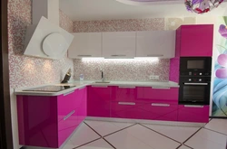 Kitchen photo pink facade