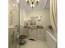 Classic bathroom design with shower