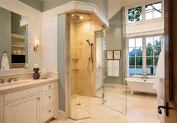 Classic bathroom design with shower