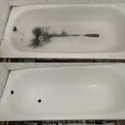 Cover a bathtub with acrylic photo