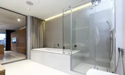 Дизайн ванной со стеклом