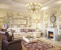 Modern Wallpaper For The Living Room In The Interior Photo Fashionable