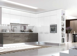 Kitchens in high-tech style corner photos