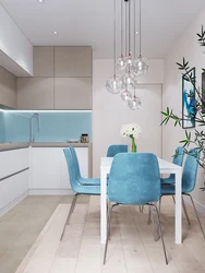 Interior In Blue Tones Modern In The Kitchen