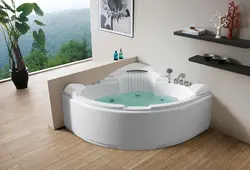 Corner bath with hydromassage photo