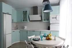 Combination with white color in the kitchen interior