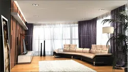 Living room design with 3 windows