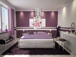 Дизайн фиолетовая спальня